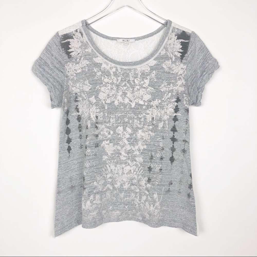 Miss Me Gray Pieced Top